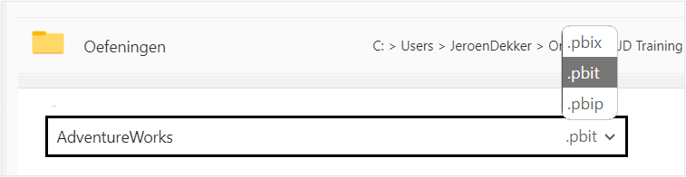 pbit bestand in power bi